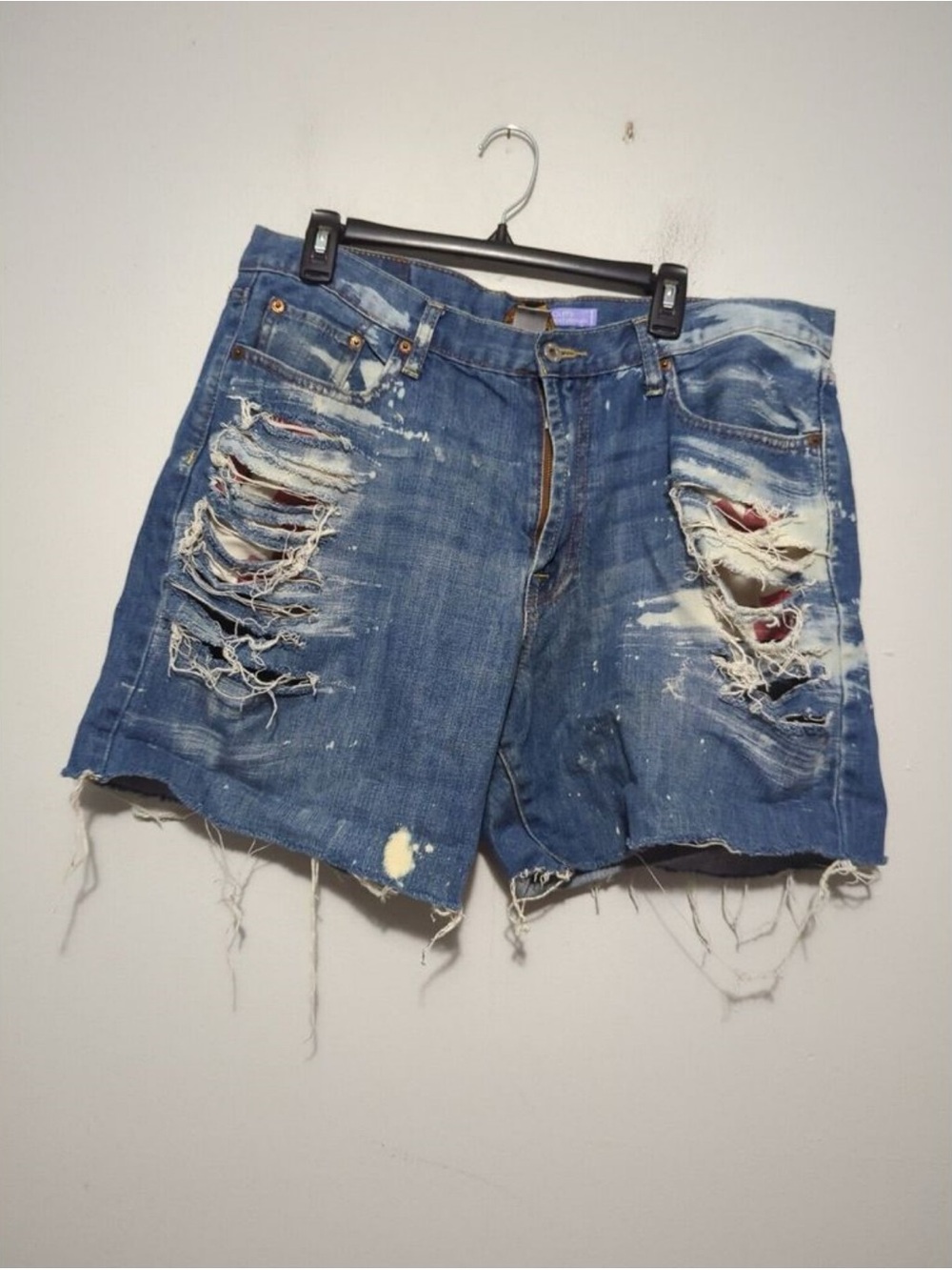 Distressed Blue Denim Women’s Shorts